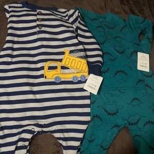 2 - 18 month footless rompers by Carters